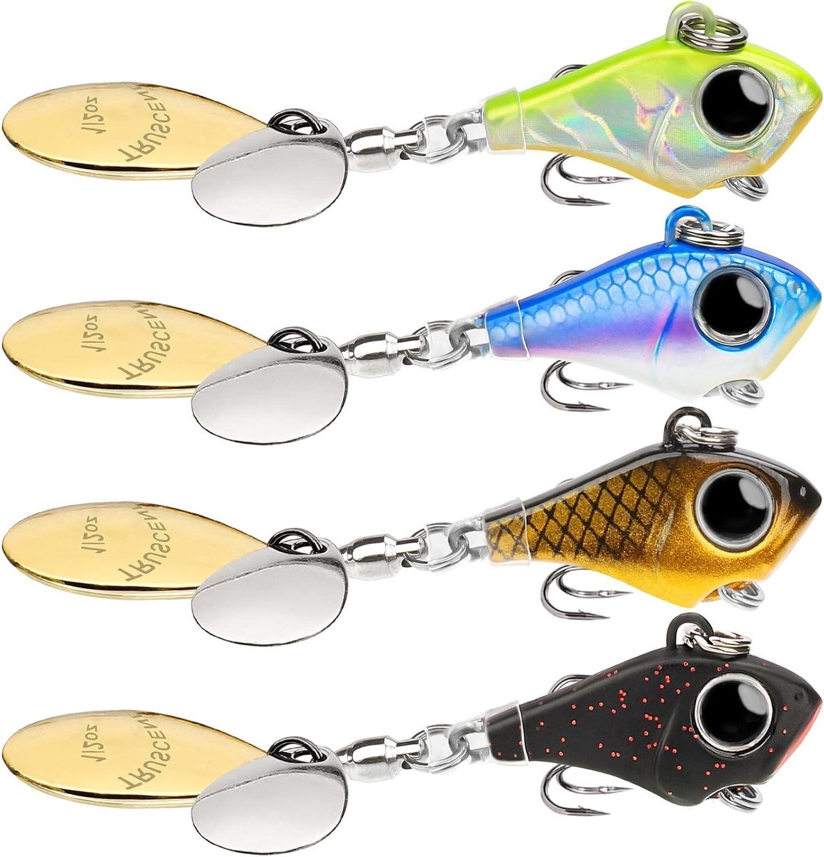 Spinning Lepels Visserij - Spinner Aas Jig - Roofvis Vangen - Twee Omgekeerde Messen - 6.6cm 14.2g - Metaal