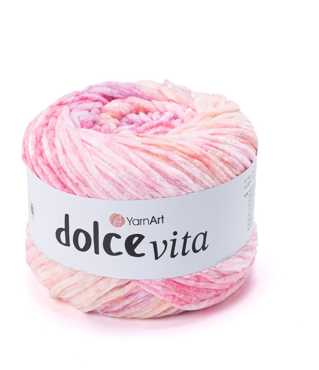 YarnArt Dolce Vita Chenille Verloopgaren - 100% Micropolyester - voor Truien en Vesten Haken en Breien - 150g / 260m - Kleur 3415