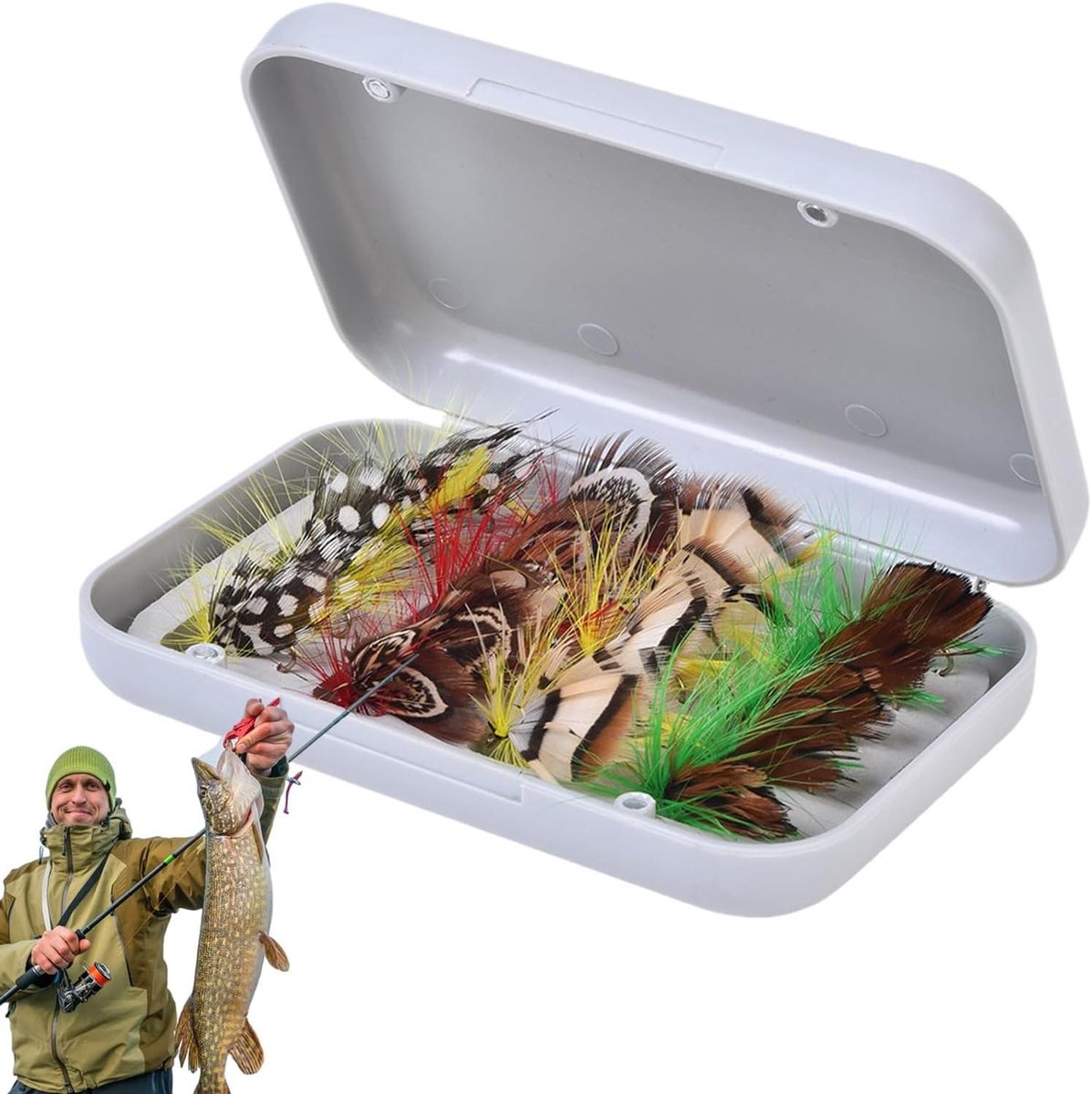 Vliegvis Kunstaas - Forel Lokaas - Sportvissen - Levensecht Ontwerp - 20 of 100 Stuks - Multi-color