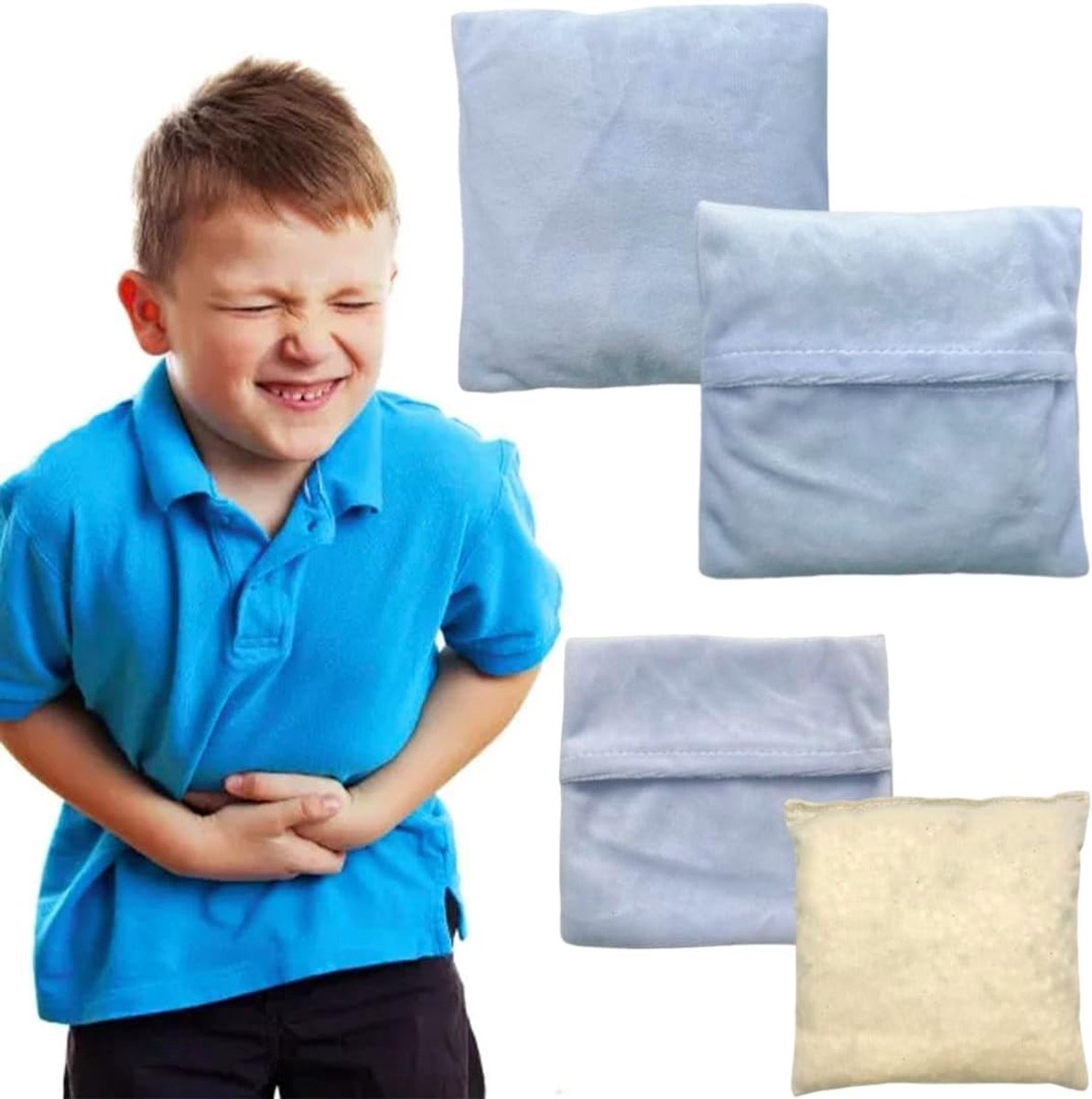 Vochtig warmtekussen voor pijnverlichting bij krampen, menstruatie en stress, ideaal voor nek, rug en gewrichten, met lavendelgeur en klei, 1 stuk