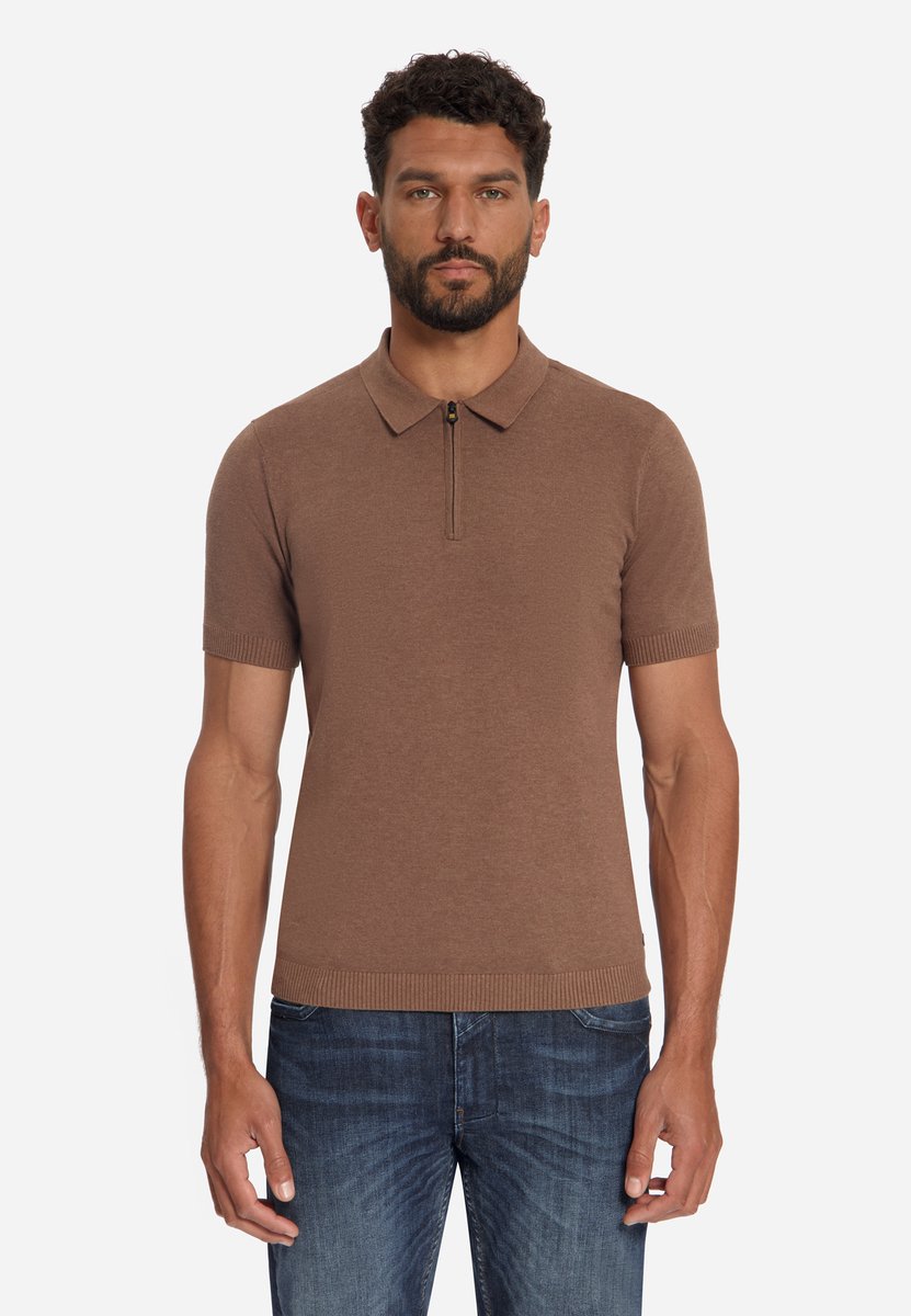 Fijngebreide Zip Polo