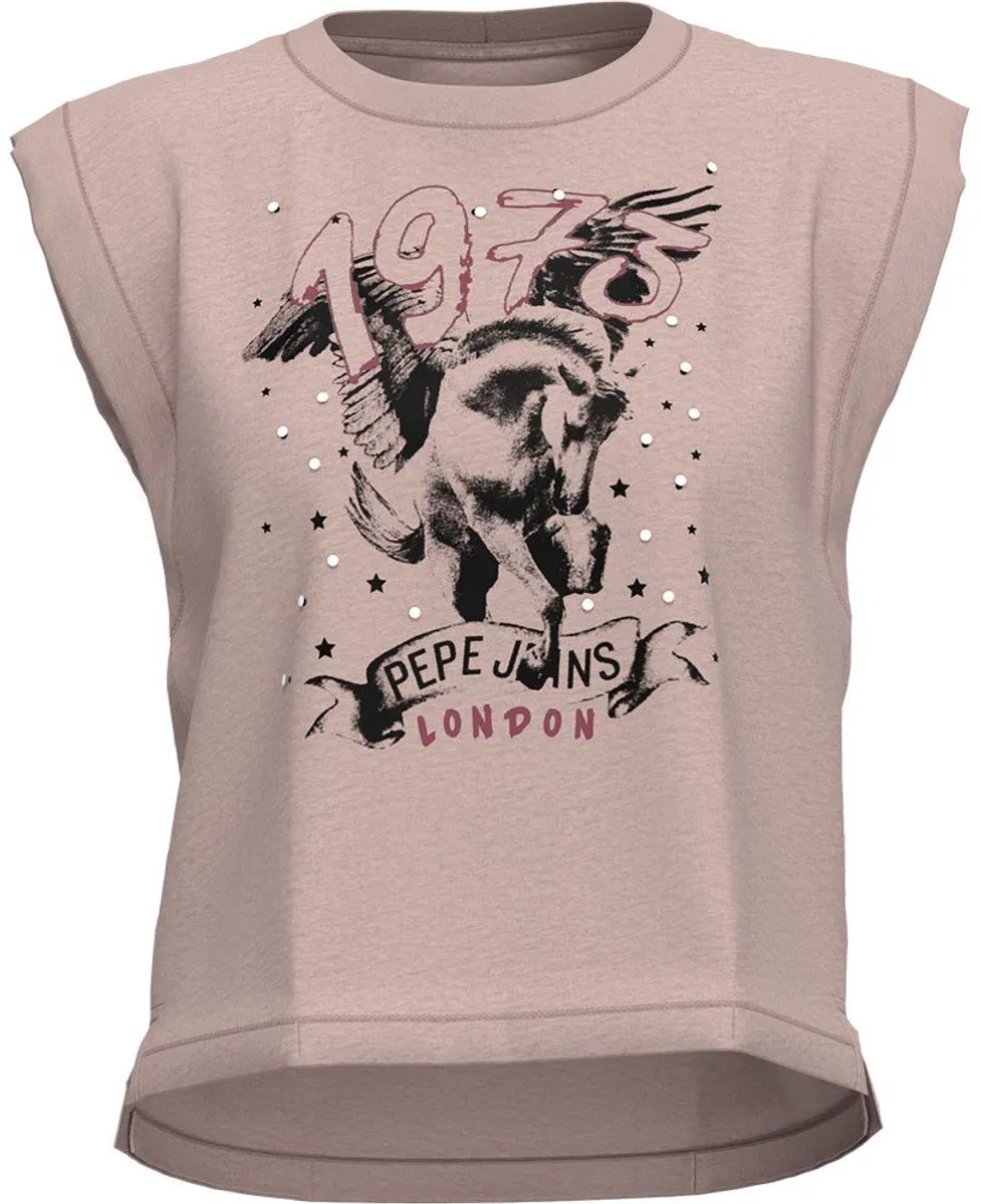 Pepe Jeans Bianca Mouwloos T-shirt Roze M Vrouw
