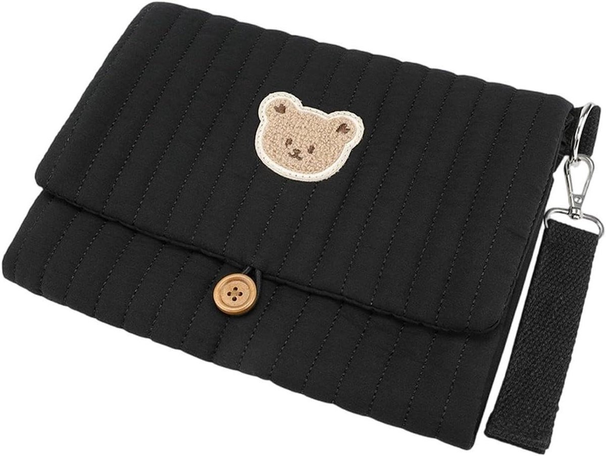 Luieretui Opvouwbaar - Baby Organizer - Baby Benodigdheden - Met Kinderwagenband - 24x19 cm - Zwart