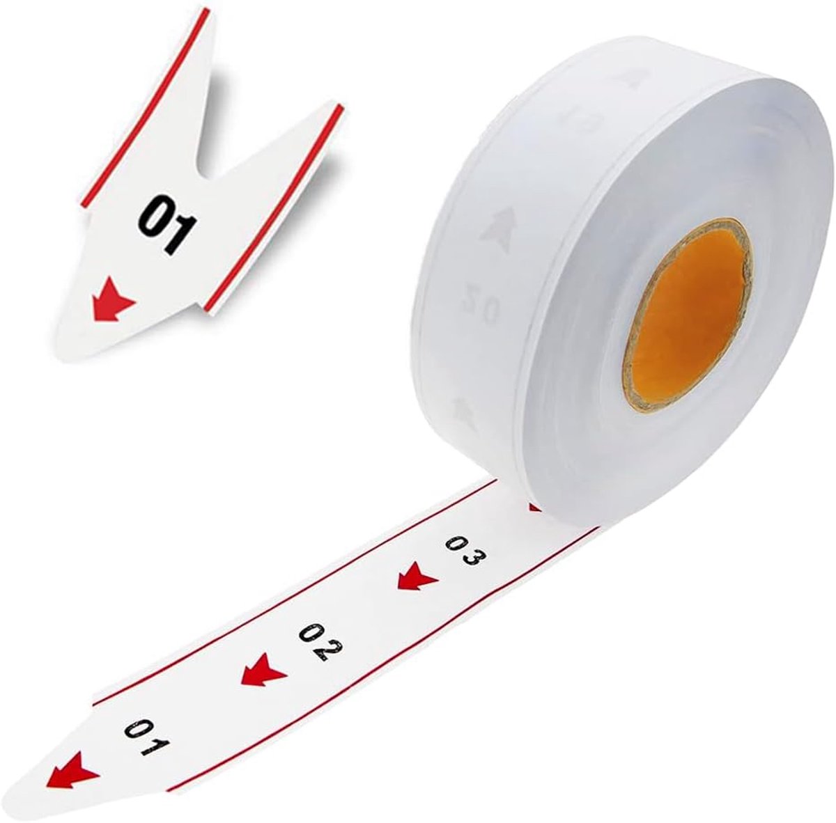 2-cijferige ticketrol genummerd, rolnummers, tickets voor CYSSJF cijferdispenser (2000 tickets, 20 groepen/00 tot 99)