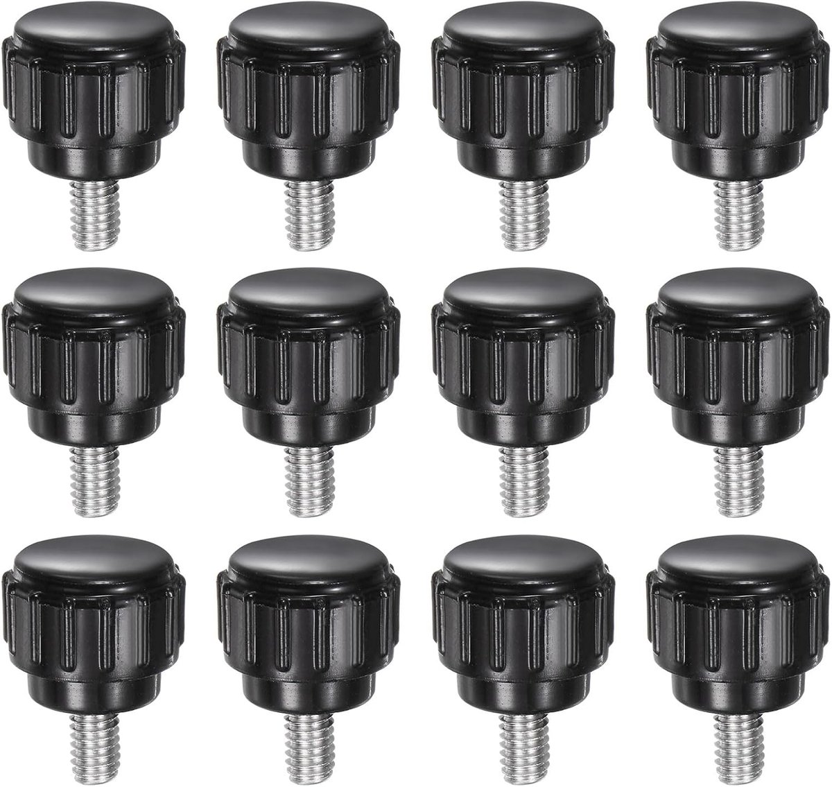 12 stuks gekartelde spanknoppen M4 x 6 mm metrisch 304 roestvrij