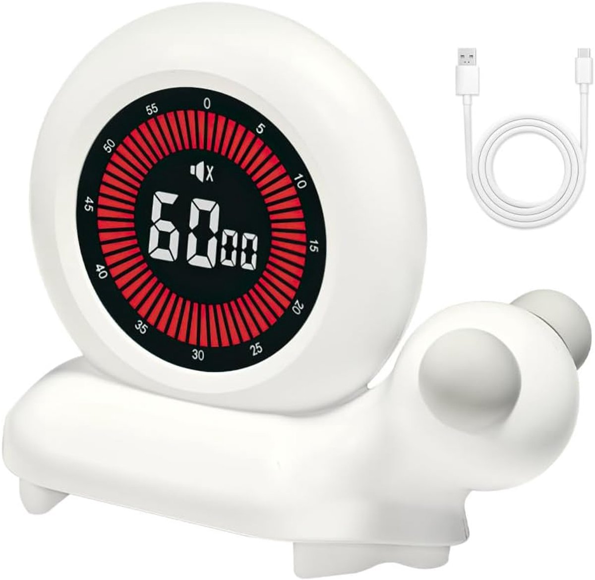 timer voor kinderen, schattige slak, visuele pomodoro-timer