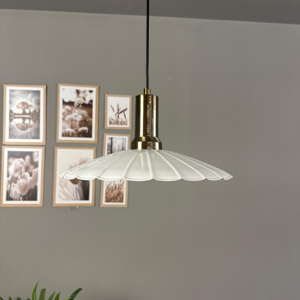 Bamyum Risso hanglamp, industriële Modern stijl, Ø25 cm, wit metalen lamp