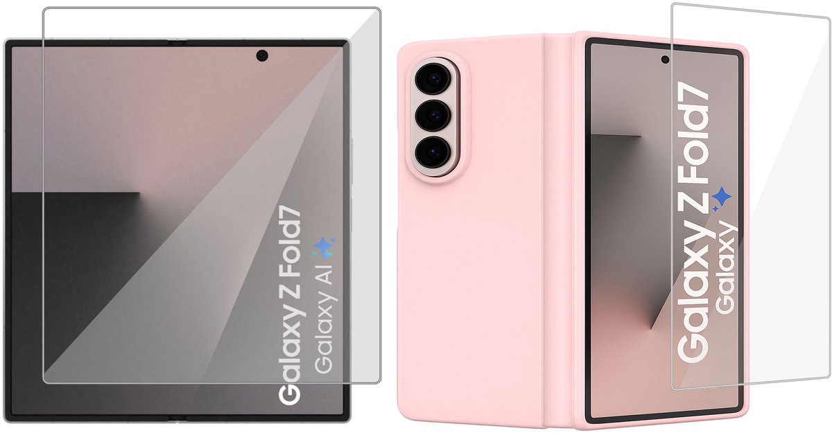 ChiGuard Hoesje & Screenprotector geschikt voor Samsung Galaxy Z Fold 8 Ultra / Fold 7 - Case - Rose