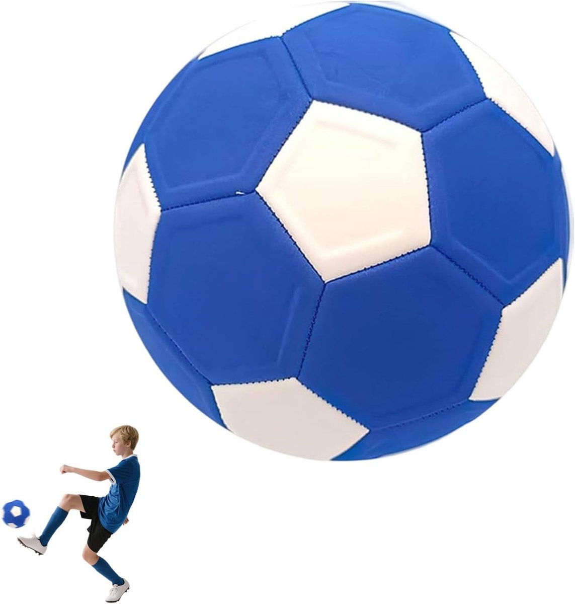 1 voetbal van EVA-kunststof, voetbal voor kinderen, bal van Gom-ma, geschikt als cadeau en voetbalwedstrijden voor kinderen, voetbal van gebogen rubber