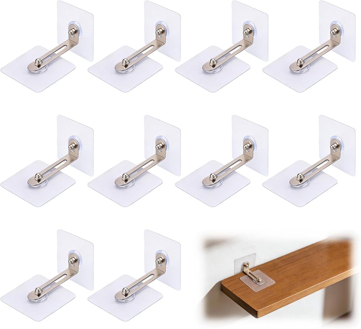 10 paar meubel-wandanker, kantelbeveiliging meubelanker
