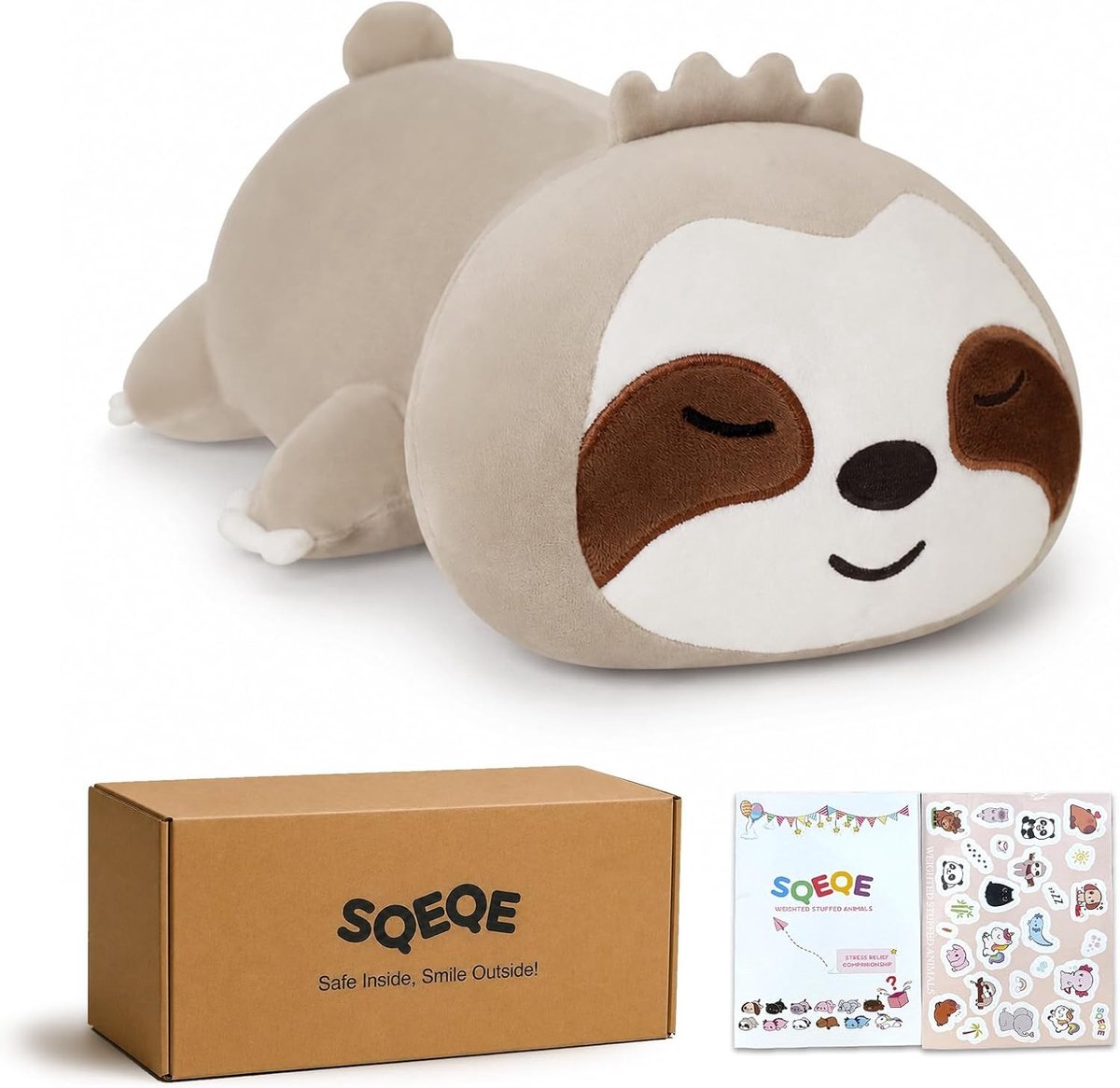 Zware Sloth Knuffel voor Angst, Schattig Pluche Dier, Kussen, Speelgoed en Cadeau voor Kinderen en Volwassenen, 24 cm