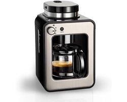Koffiezetapparaat met Molen - Espresso Brewer - Verse Koffie Maken - Dubbele Slijpopties - 600 W - Zwart