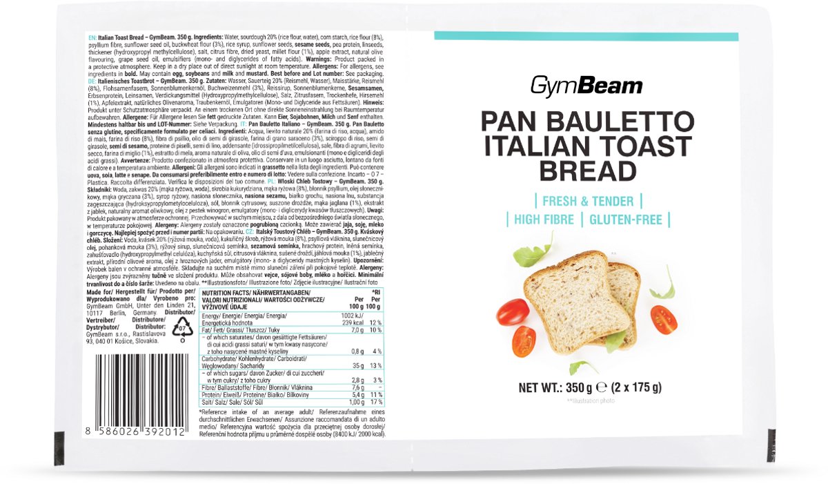 GymBeam Italiaans toastbrood 350 g