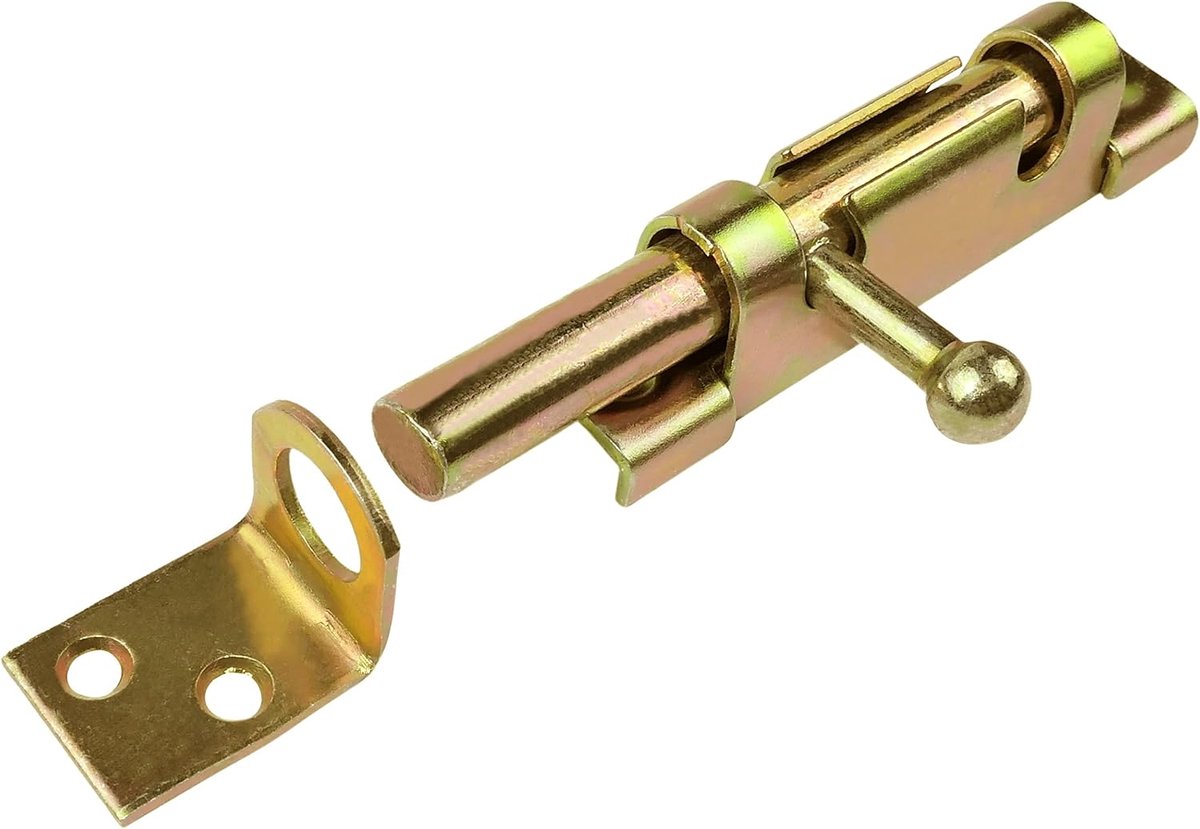 - C58795 - veiligheidsgrendel 70 x 16 mm - deurslot - veiligheidsgrendel - diefstalbeschermingsmechanisme - staal geel verzinkt