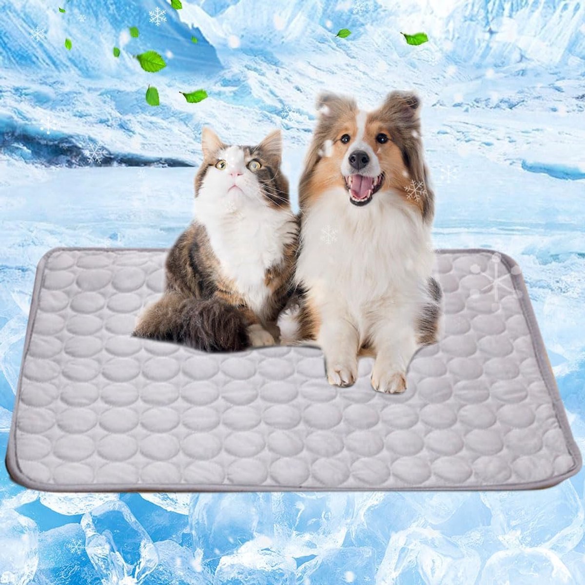 Koelmat voor honden, 100 x 75 cm, grote koelmat, zelfkoelende