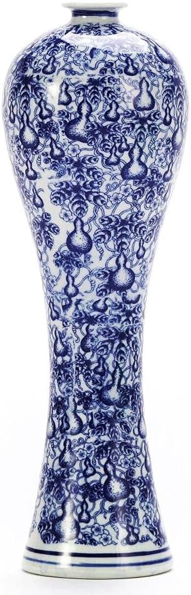 Keramische vaas 33 cm - handgemaakt porselein - elegant design - perfect voor woningdecoratie - SnelShoppen
