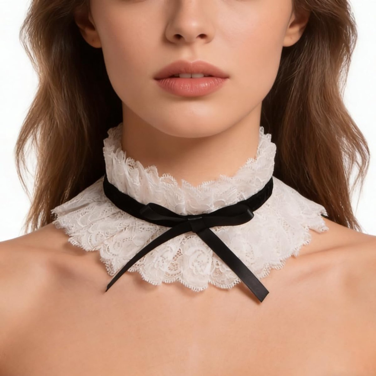 Lolita Halskraag Elizabethaanse Ruff Gothic Kanten Hals Kraag