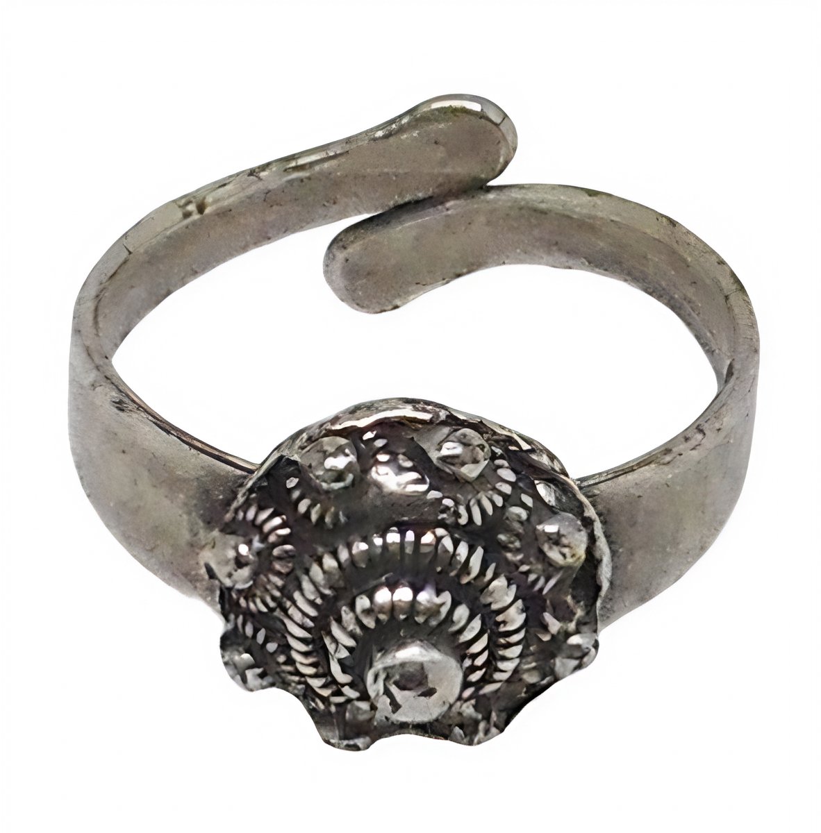 Zeeuws Meisje - Zeeuwse knop ring 1 cm doorsnede bol, een maat, buigzaam
