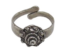 Zeeuws Meisje - Zeeuwse knop ring 1 cm doorsnede bol, een maat, buigzaam