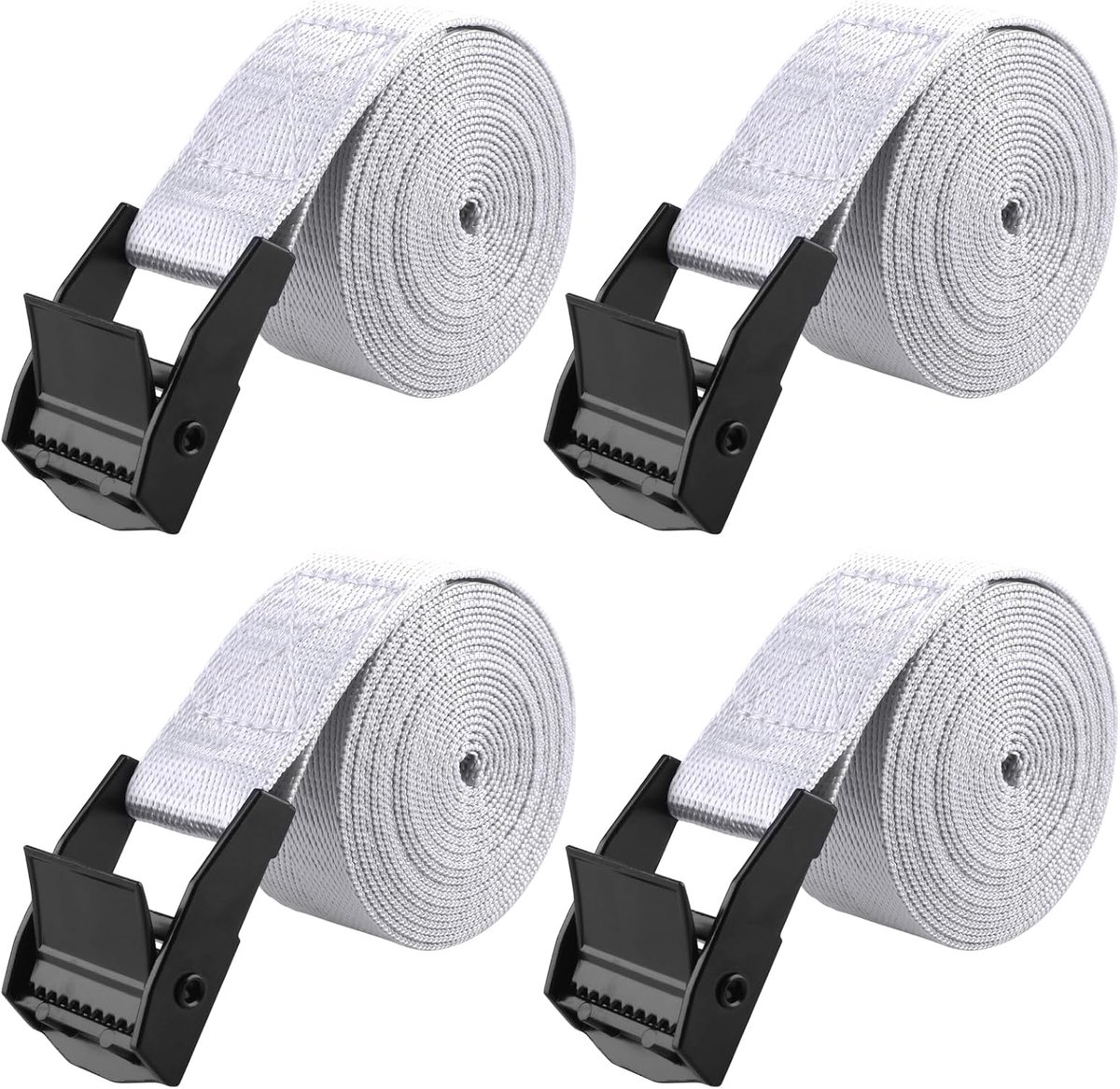 Vastbindende riemen voor nokkengesp, 4 stuks, 5 m x 25 mm zware