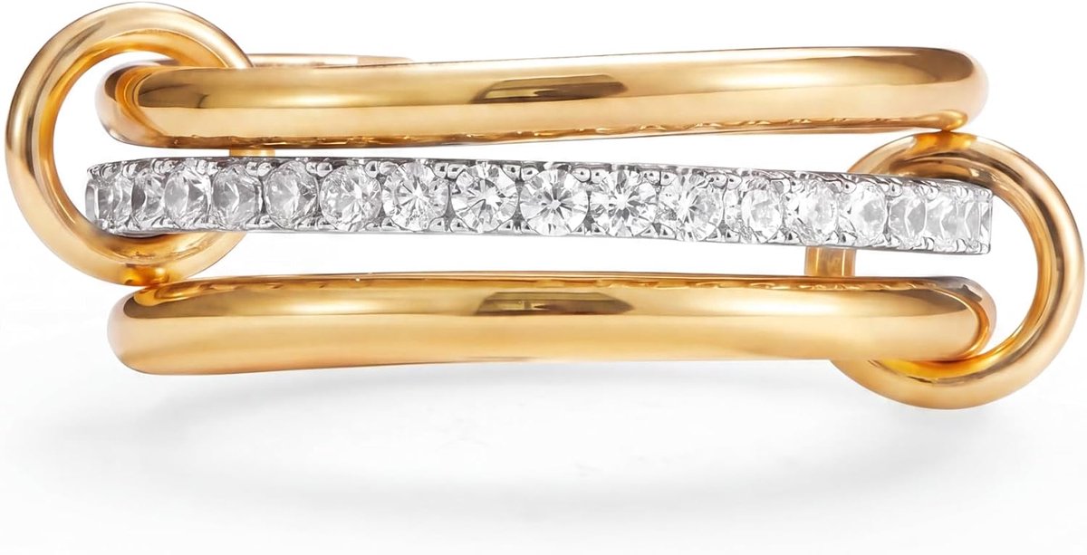 Ringen vrouwen goud 14k verguld vergrendelbare stackbare ringen