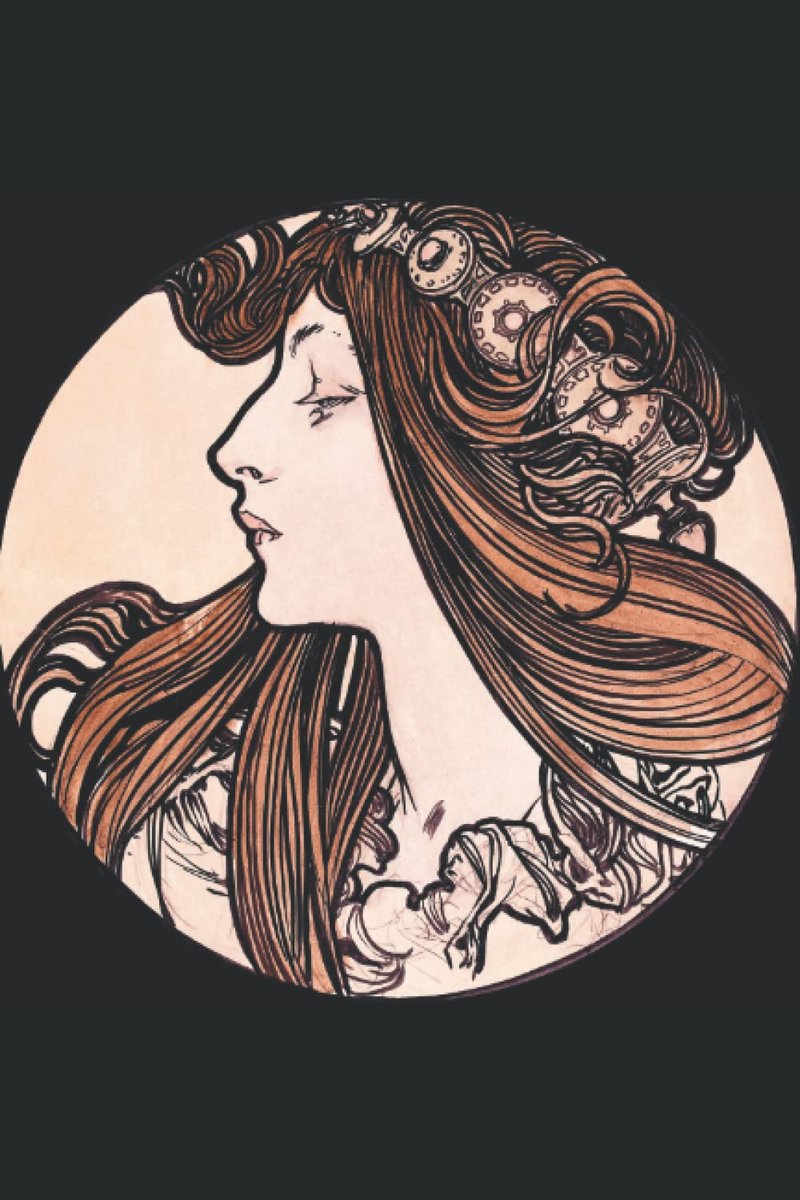 Notitieboek onbedrukt 80 genummerde pagina's - vintage Art Nouveau illustratie - perfect voor creatieve aantekeningen - ShopVlot