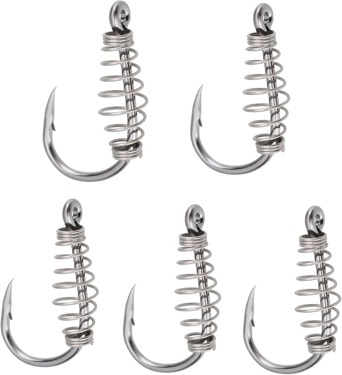 Haken, vishaken met weerhaken, koolstofstaal, vishaken, 500 stuks, in