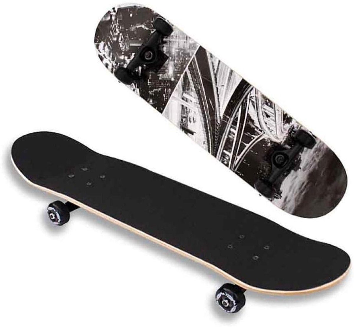 Longboard Skateboard Cruiser Board Stad cruisen 7-laags esdoorn dek 79 cm