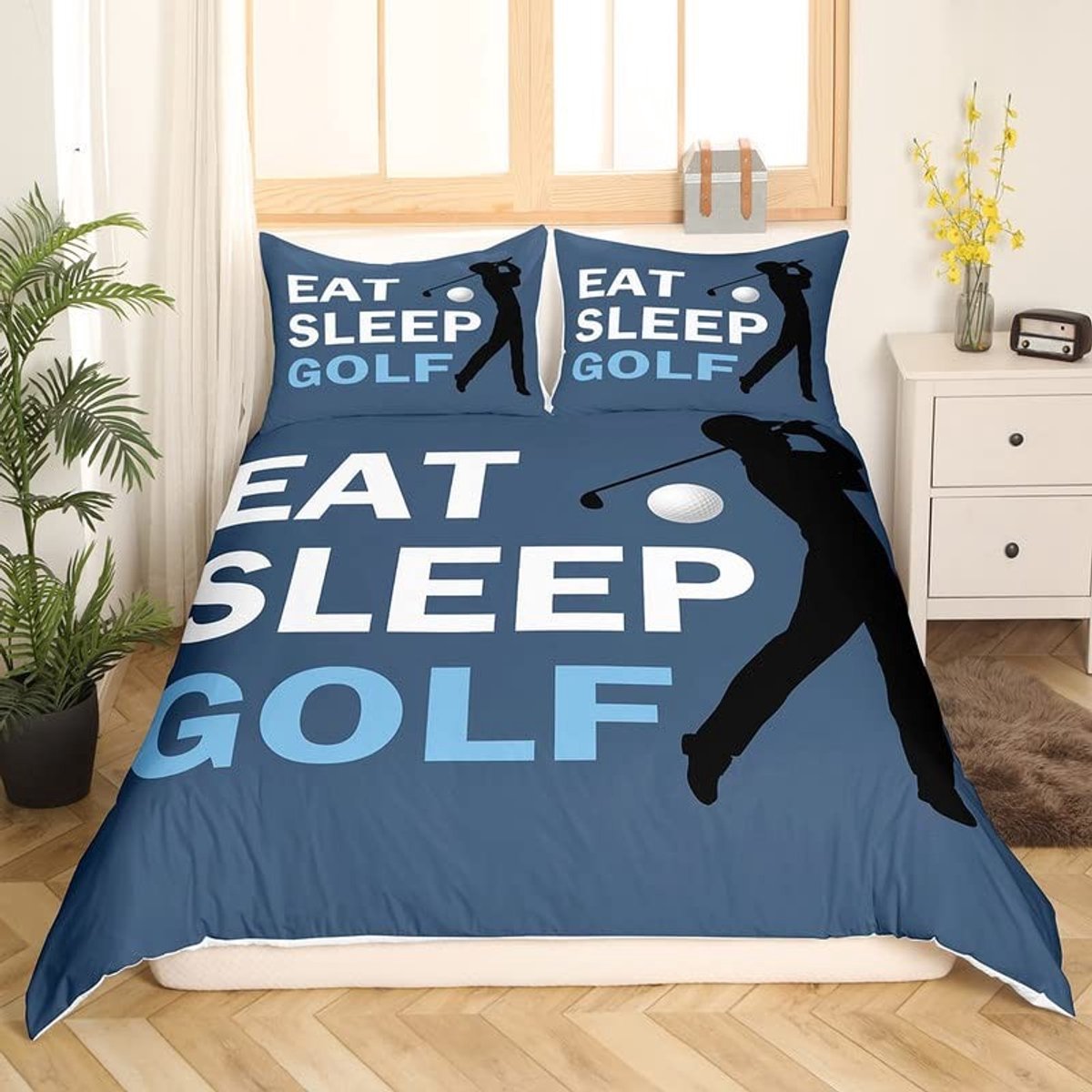 Omgoods - Dubbele Duvet Cover Set Golf Thema - Ultra Zacht Beddegoed voor Kinderen en Volwassenen