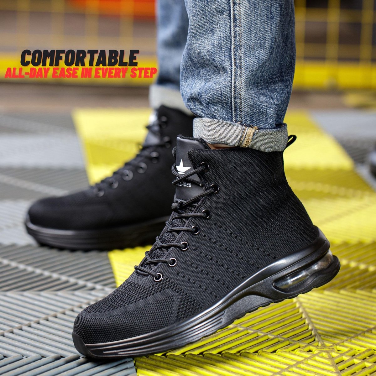 Omgoods - Veiligheidschoenen voor Werk - Stalen Neuzen Sneakers voor Mannen en Vrouwen