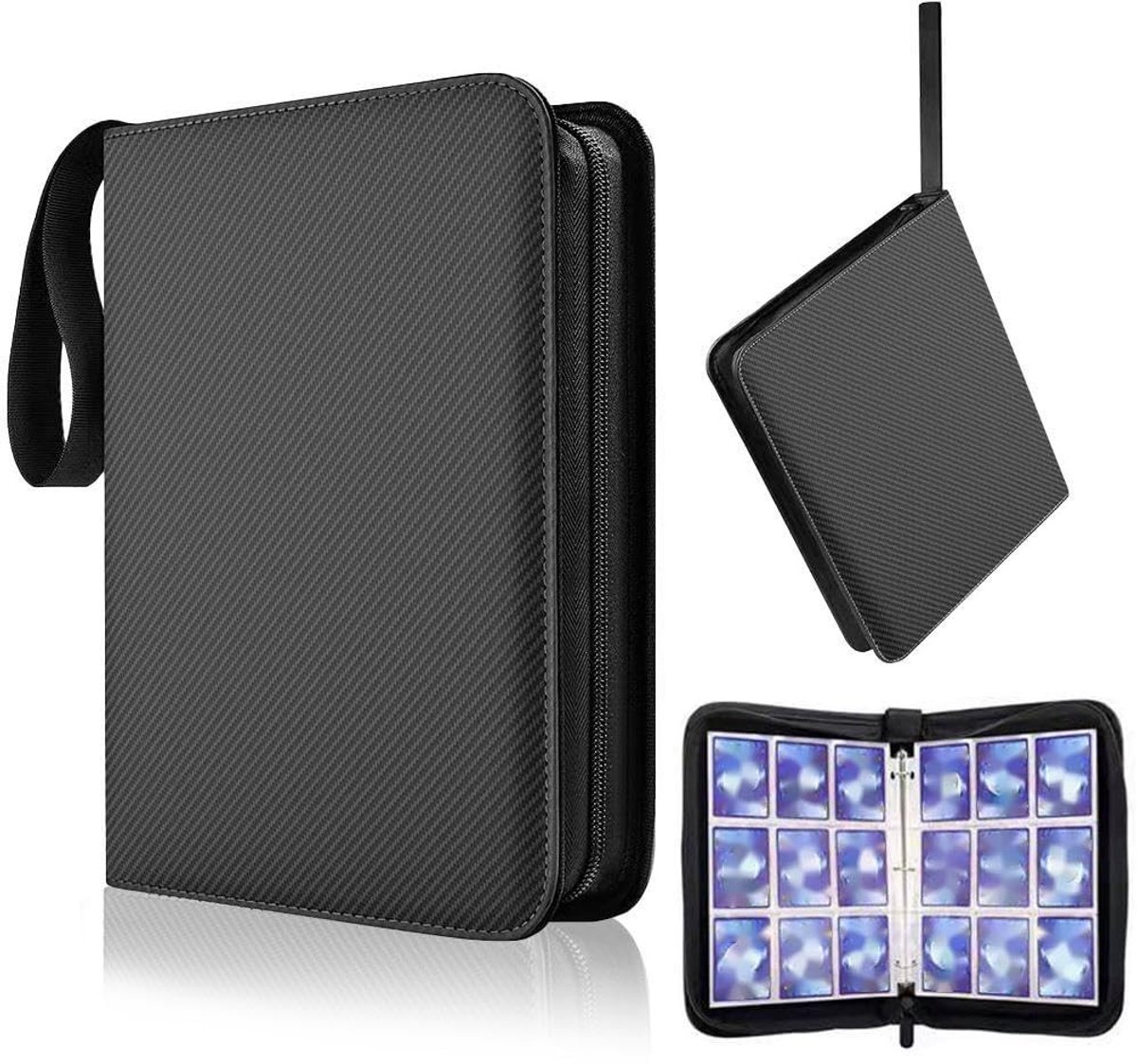 Omgoods- Verzamelalbum 900 kaarten - Kaartbinder met ritssluiting - Waterdicht - 50 pagina's - Exquise cadeaus - Ideaal voor gaming-kaarten - Kaartenalbum