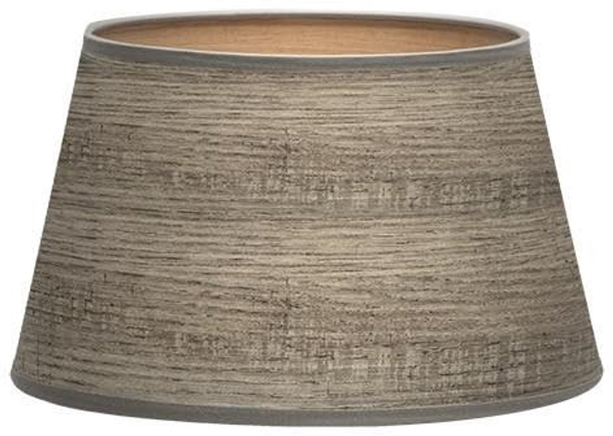 Omgoods - Houten Lampenkap Grijs Conisch 25 x 20 x 15 cm