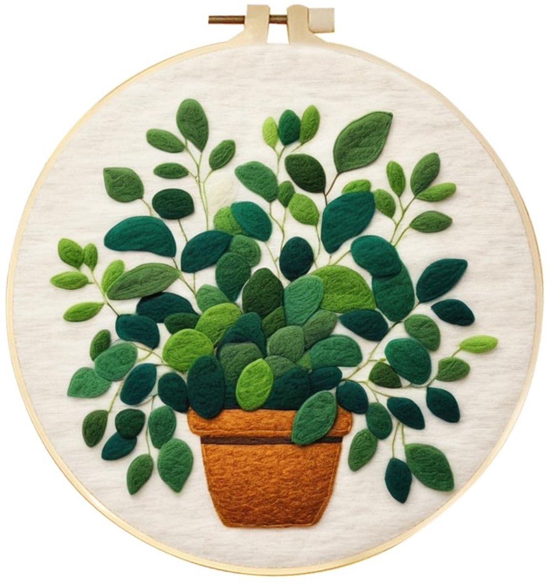Omgoods - Naaldvilt Kit voor Beginners en Volwassenen - Doe-het-zelf Schilderij met Planten Thema