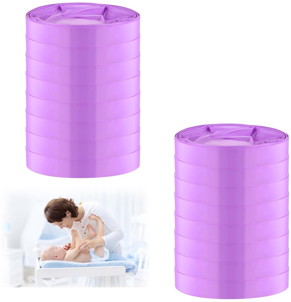 Omgoods - 16 Stuks Luiertas Emmer Navullingen - Geur en Bacteriebestendig