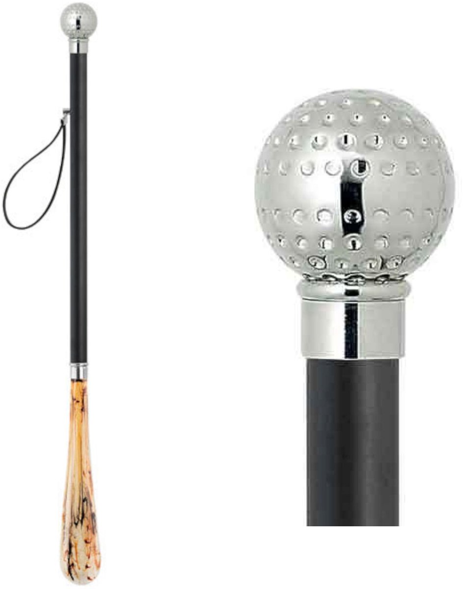 Omgoods - Design Schoenlepel 70 cm met Zilveren Golfbalhandvat - Stijlvol en Praktisch