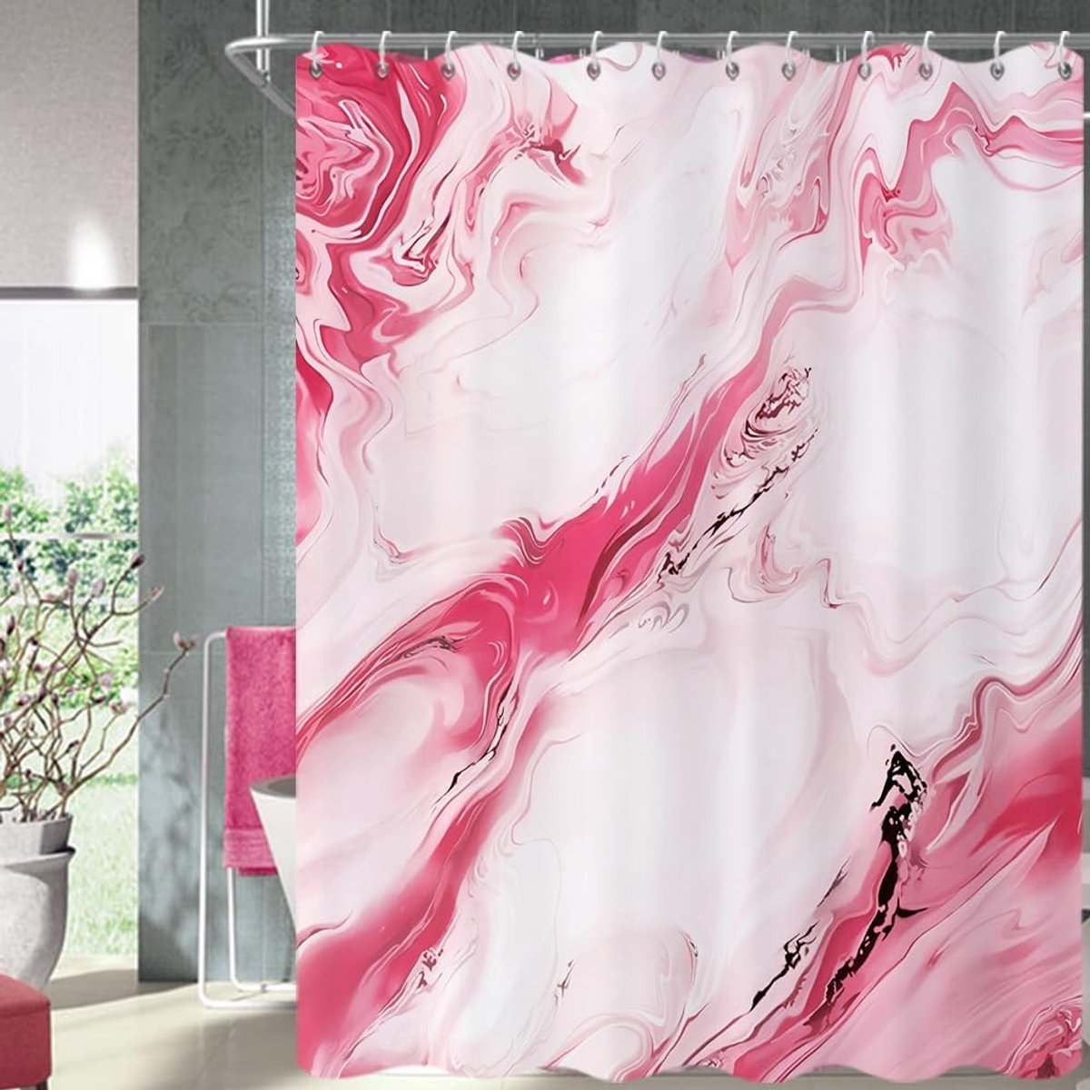 Omgoods - Modern Abstract Watercolor Douchegordijn 180 x 200 cm