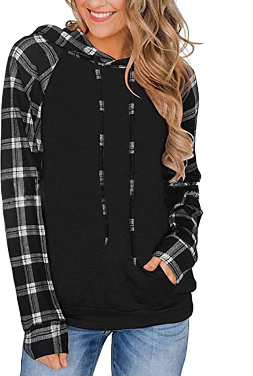Omgoods - Dames Pullover Hoodie met Lange Mouwen - Sportieve Sweater voor Vrije Tijd