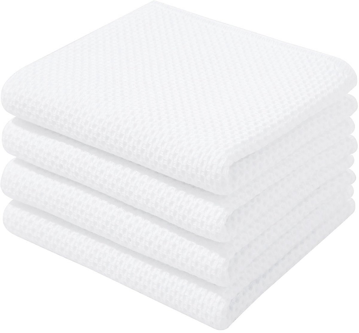Omgoods - 100% Katoenen Waffle Keukenhanddoeken - Ultra Zacht en Absorberend - 4-Pack