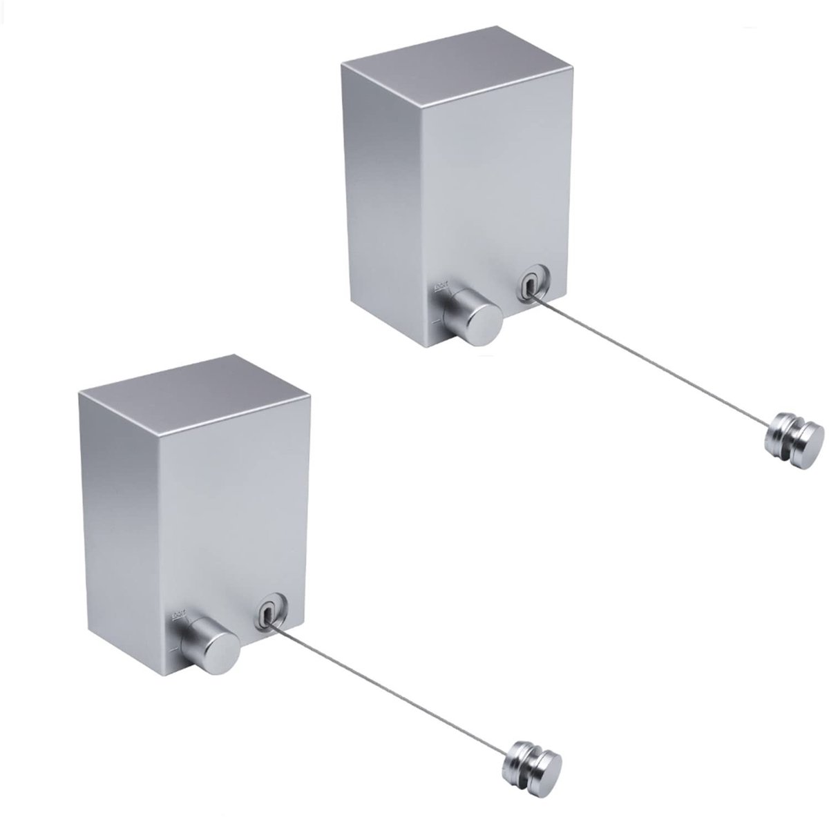 Omgoods - 2Pcs Intrekbare Waslijn 4.2M voor Binnen en Buiten