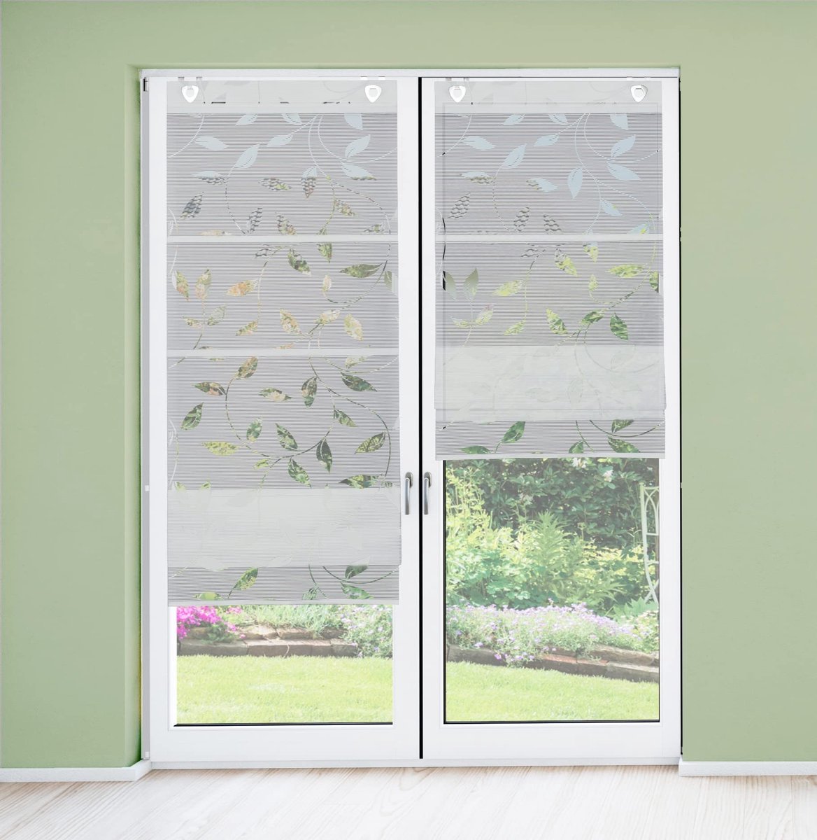 Omgoods - Rana Magnetisch Rolgordijn - Semi-Transparant Grijs - 130 x 80 cm