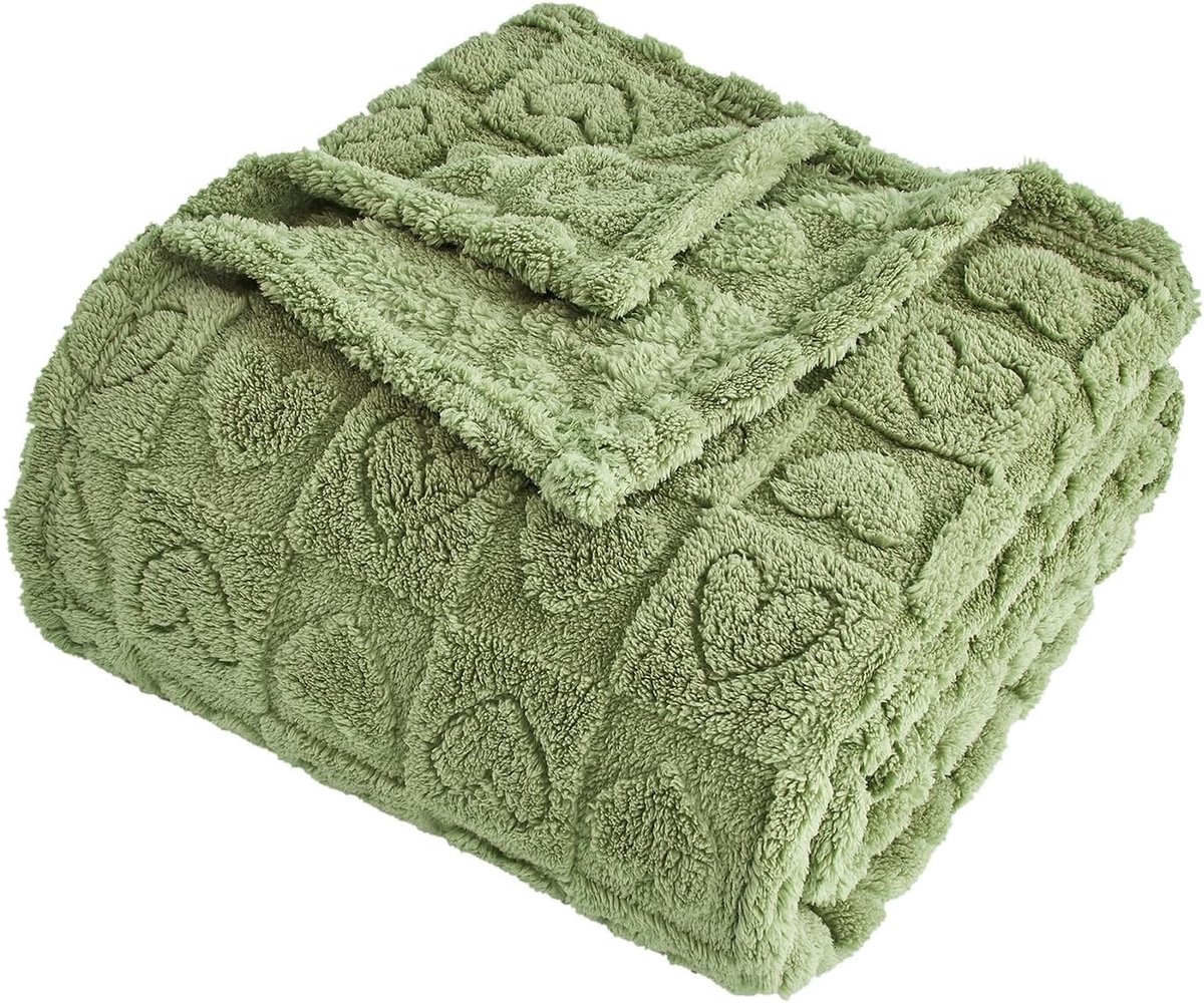 Omgoods - Hart-Checkered Flanellen Plaid - Lichtgewicht en Wasbaar - Sage Groen