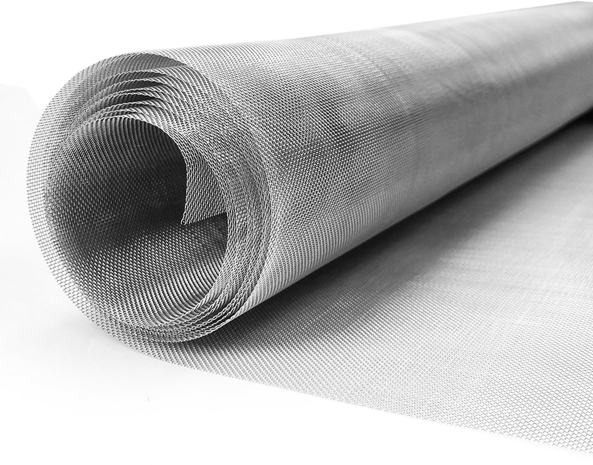 Omgoods- Draadgaas 304 Roestvrij Staal - Fijnmazig 60 x 200 cm - Insectengaas - Vliegengaas - Ventilatierooster - Schokbestendig