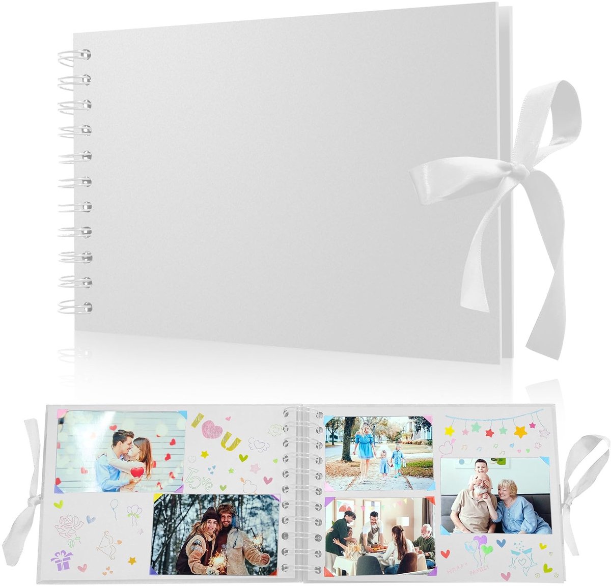 Omgoods - DIY Scrapbook Foto Album - 60 Zwarte Pagina's voor Herinneringen