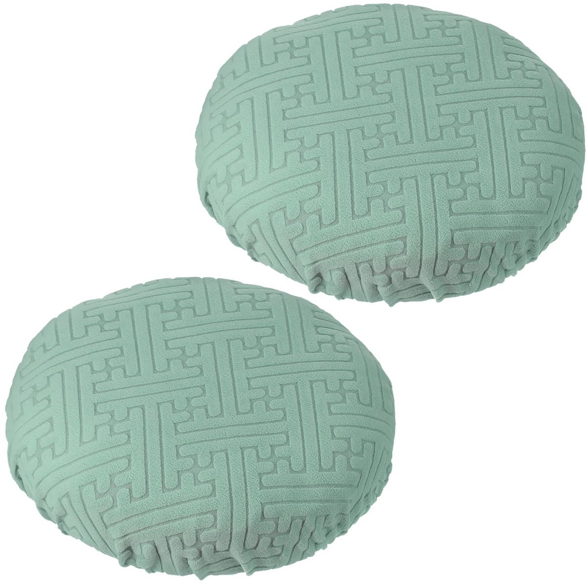 Omgoods - 2 Pcs Elastische Bar Stoelhoezen - Wasbare Groene Stoelkussens