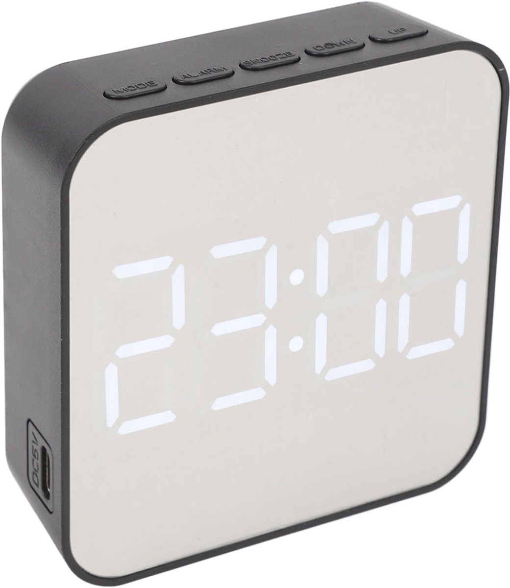 Digitale Klok, Digitale Wekker met Temperatuur, Datumweergave, nacht- en Alarmmodi, LED Elektronische Klok Tafelklok met 2 Alarmen voor Slaapkamer, Woonkamer, Kantoor