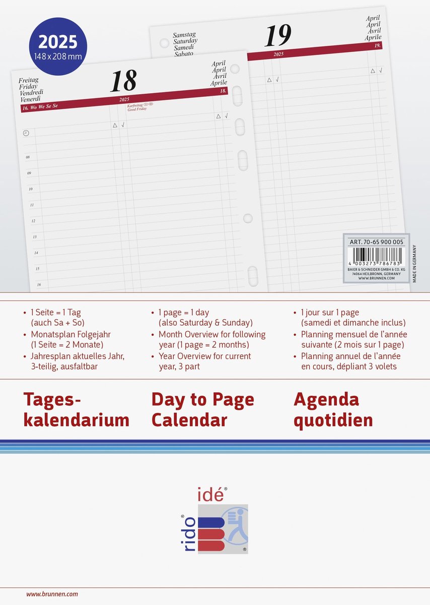 Omgoods - rido/idé Dagkalender Timing 1 (2025) A5