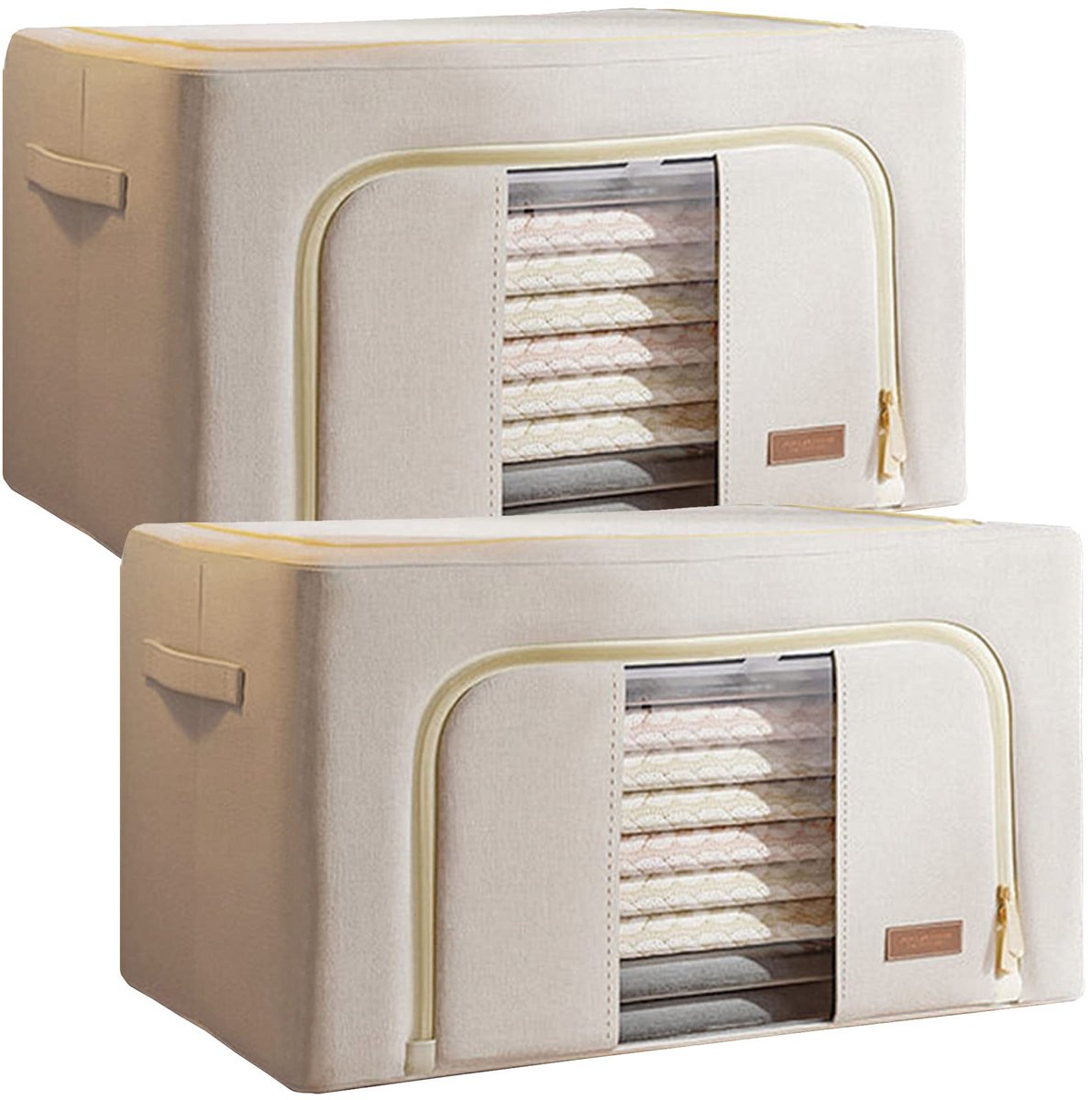 Omgoods - Set van 2 Vouwbare Opbergdozen - 200 Liter Kledingopslag
