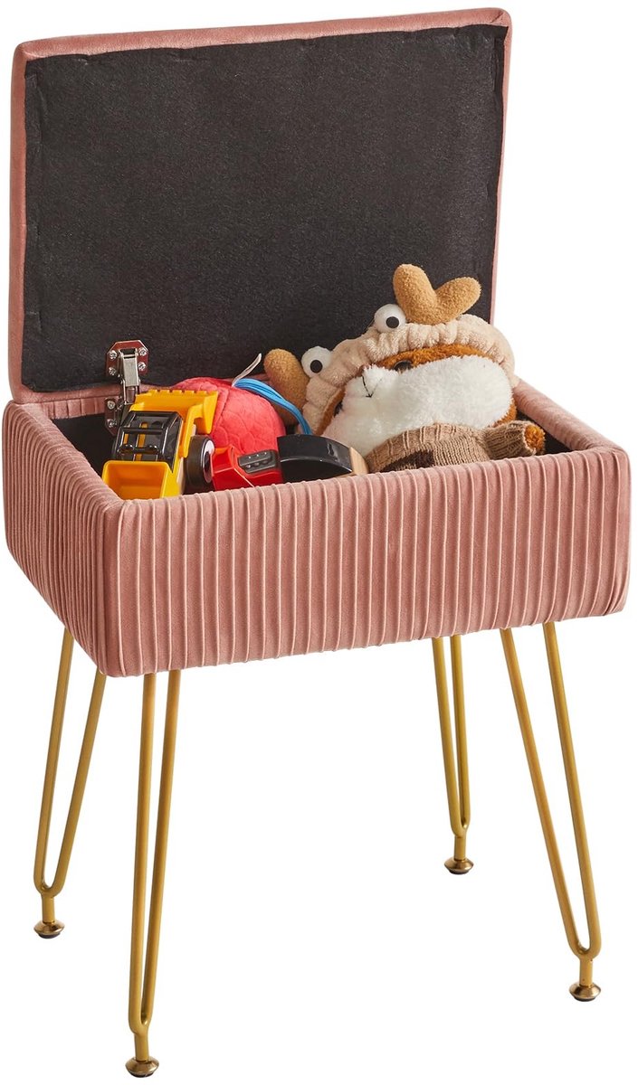Omgoods - Opberg Ottomans voor Woonkamer en Slaapkamer met Verwijderbare Hoes