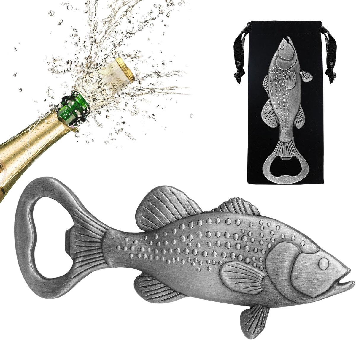 Omgoods - Barsch Fish Bottle Opener - Cadeau voor vissers, Vaderdag, Verjaardag