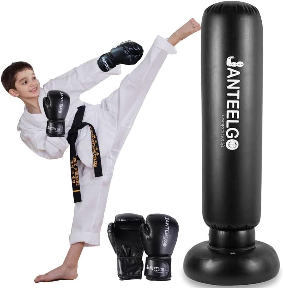 Omgoods - Inflatable Boxing Bag voor Kinderen - 150 cm met Bokshandschoenen